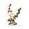 Deco 79 Polystone Rooster Decorative Garden Sculpture Indoor Outdoor Garden