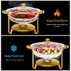 Chafing Dishes for Buffet Set 2 Pack, 5QT Round Dish