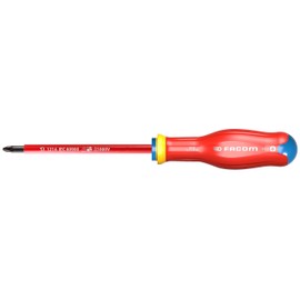 Facom ATD2X125VE PROTWIST® SCREWDRIVER INOX insulated 1000 Volts for POZIDRIV® Phillips screws - sheathed round blade