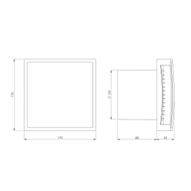 EUROPLAST Diameter 125mm Light Switch Activation Bathroom Extractor Fan with Timer - 5 inch Bathroom Fan with Timer - Silver Ventilation fan with a Front Panel