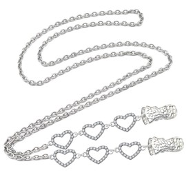 Mimimelon Crystal Rhinestone Heart Eyeglass Chains For Women Glasses Strap Holder Lanyard Necklace Grips Retainer (8)