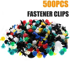 MOTOALL 500pcs Universal Mixed Auto Car Nylon Bumper Fender Trim Panel Shield Engine Cover Retainer Fastener Rivet Push Clips for GM Ford Chrysler Toyota Lexus Honda Acura Dodge Jeep