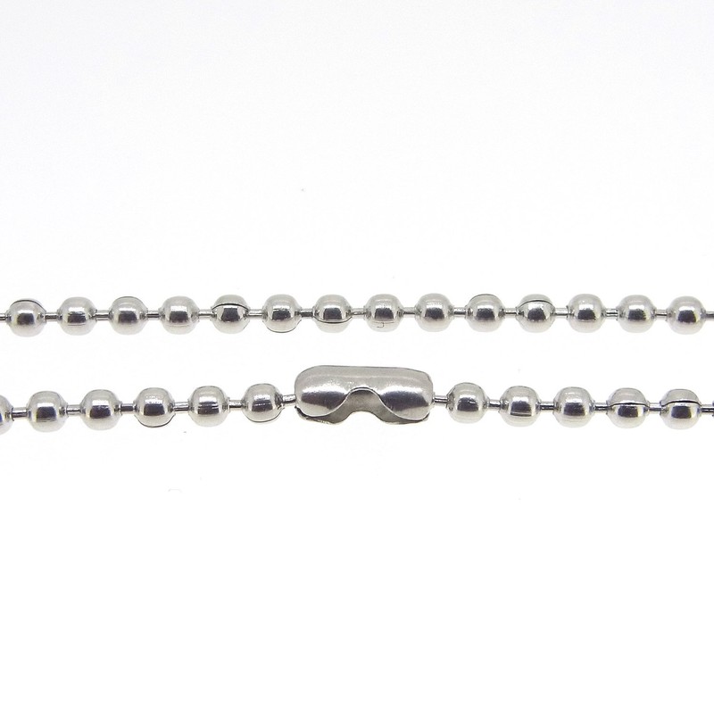 Ball Chain, Stainless Steel, 0.08 inch (2.0 mm), 19.7
