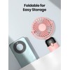 TOPK Portable Handheld Fan, 5000mAh Battery Operated Fan With LED