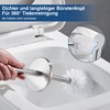 FIISAYL Toilet Brush with Stainless Steel Handle and Base, Matt
