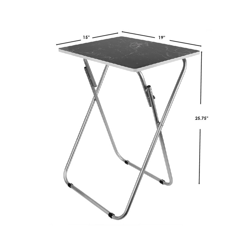 Home Basics Multi-Purpose Sturdy and Durable Decorative Bedside Laptop Snack