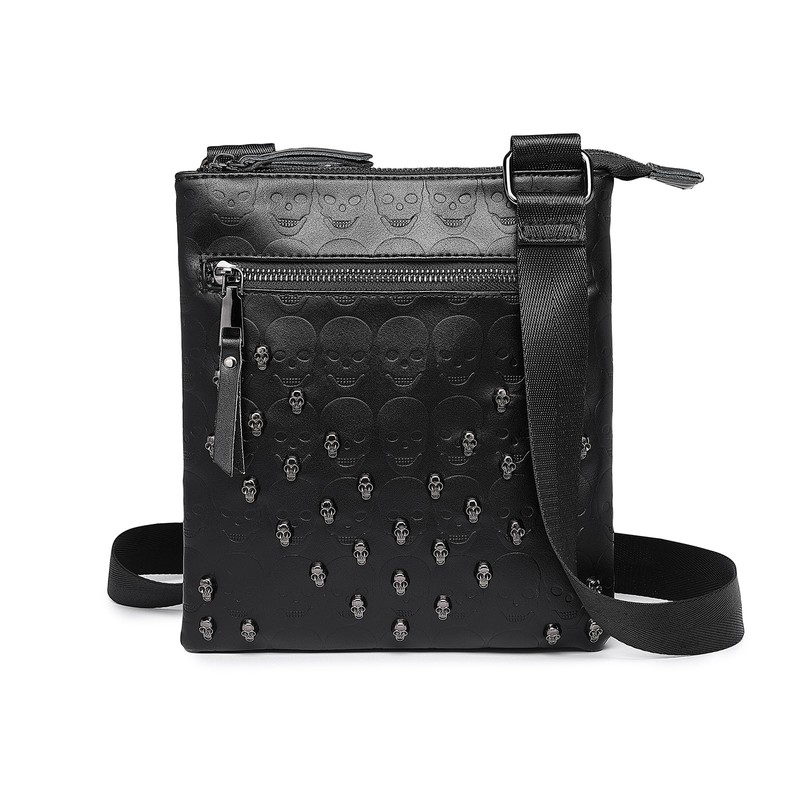 Miss Lulu Women’s Crossbody Bag, Skull Black Causal Phone Bag