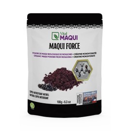 VitalMaqui Vital Maqui Organic Maqui Powder from Patagonia, 120 g, Natural Super Antioxidant (180 g, MaquiForce with Creatine Monohydrate)