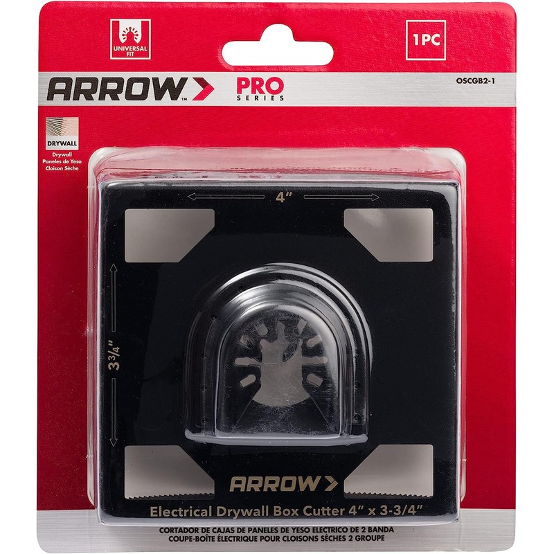Arrow OSCGB2-1 2 Gang Electrical Box Drywall Cutting Blade for
