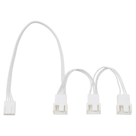 AINEX PWM Fan Power Supply 3 Branch Daisy Chain Cable 34cm White CA-100A-WH