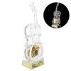 Cello Shaped Music Box with LED Lights Transparent Musical Box