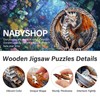 Wooden Puzzles for Adults, Wood Jigsaw Puzzle, Wooden Cave Dragon