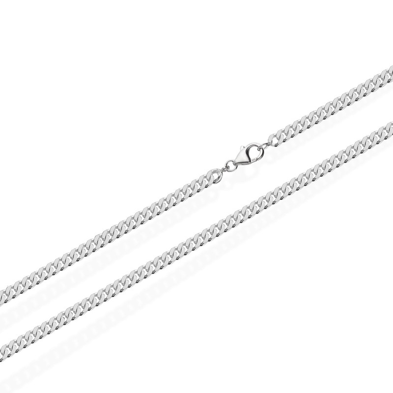 NKlaus 925 Sterling Silver Curb Chain 2.50 mm Wide, Silver