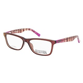 Kenneth Cole KC0757 Eyeglass Frames - Shiny Dark Brown Frame, 54 mm Lens Diameter KC075754048