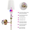 QSDCVIS Gold Wall Sconce 2 Pack, USB Rechargeable Battery Operated