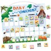 WERNNSAI Dinosaur Routine Chart for Kids - Daily Visual Schedule