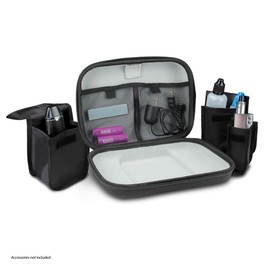 USA Gear Case for Vape - Vape Holder with Hard Shell Exterior, 3 Removable Pouches & Scratch Resistant Interior - Compatible with Vape Mod, Vape Juices & More Vape Accessories (CASE ONLY) - Black