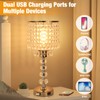 Acaxin Crystal Table Bedside Lamp Touch Control, 3-Way Dimmable Small