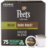 Peet's Coffee Decaf Dark Roast K-Cup Pods, House Blend (75