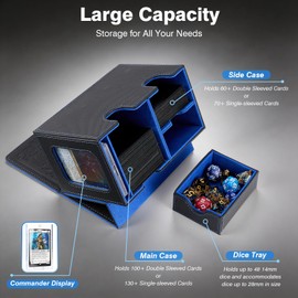 Angel Themed MTG Commander Deck Box with Dice Tray (White&Grey)