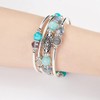 Pulseras apilables con cuentas para mujer, pulsera bohemia de plata,