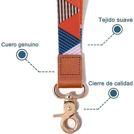 Correa de Muñeca para Llavero, Cordón para el Cuello, Correa para la Muñeca para Llave de Hebilla de Metal, Adecuada para Teléfono Celular, Soporte para Insignia