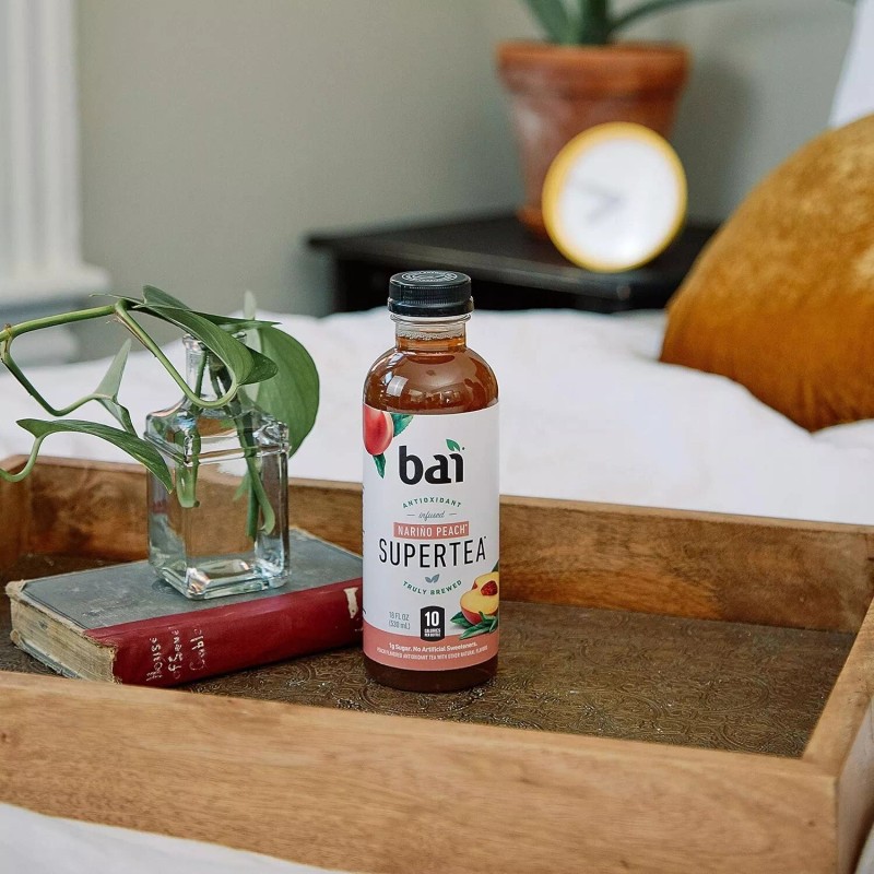 Bai Iced Tea, Narino Peach, Antioxidant Infused Supertea, 18 Fl