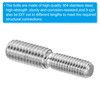 PATIKIL 5 Pack M8*M10*40 Double End Thread Stud Bolts 304