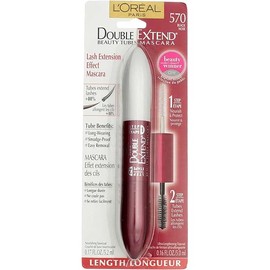 3 x L'Oreal Paris Double Extension Beauty Tubes Technology Black Mascara New