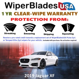 Wiper Blades for 2019 Jaguar XF Wipers w/1yr Warranty (Set of 3) w/Rear Wiper