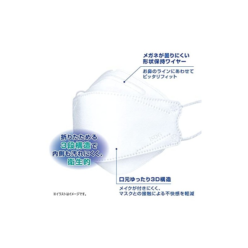 KUCHIRAKU MASK 4562355181019-3 Cutillaku Mask, White, 30 Sheets x 3