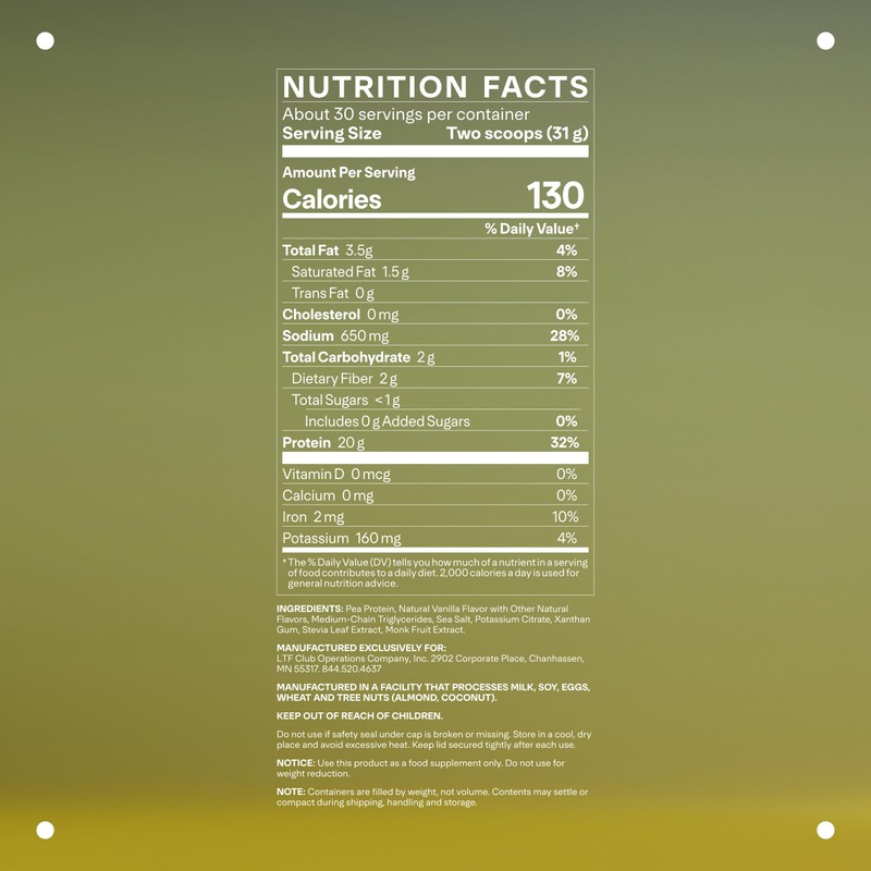 LTH Vital Vegan Protein - Trusted by Life Time Fitness