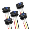 5Pcs Round Toggle LED Switch, 12-24V 20A Car Truck RV