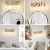 AMRUIPO 3 Light Bathroom Vanity Light Modern Brushed Gold Bathroom