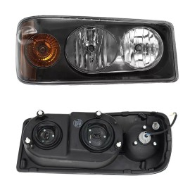 For Mack Granite GU713 Right/Passenger Side Headlight Assembly Truck Light System Compatible with Select for Mack ModelsMain Material: ABS, Main Color: Black