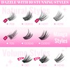 CALAILIS CALAILIS Cluster Lashes, 144Pcs D Curl Lash Clusters DIY