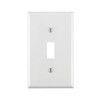 Leviton 1-Gang Toggle Device Switch Wallplate, Standard Size, Thermoplastic Nylon,