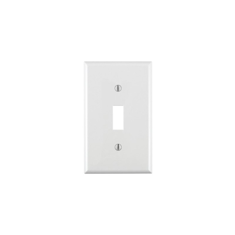 Leviton 1-Gang Toggle Device Switch Wallplate, Standard Size, Thermoplastic Nylon,