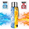 Insulated vacuum Thermo Bottle 1500ml/50.7oz with cup Stainless steel coffee