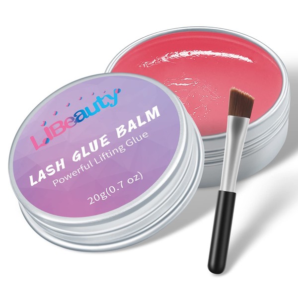 Libeauty Lash Lift Glue Balm | Eyelash Lifting Glue for Brow Lamination | Strong Sticky Fruit Flavour Eyelash and Eyebrow Permanent Glue Balm Individual