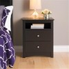 Prepac Sonoma 2 Drawer Nightstand: Elegant Bedroom Furniture, Bedside Table