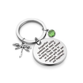 SELOPU Inspirational Dragonfly Keychain - Symbolizes Our Ability, Encourages Gift for Her