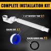 VIVIDA Bathtub Shower Drain Pipe, 1-1/2" Low Profile P Trap