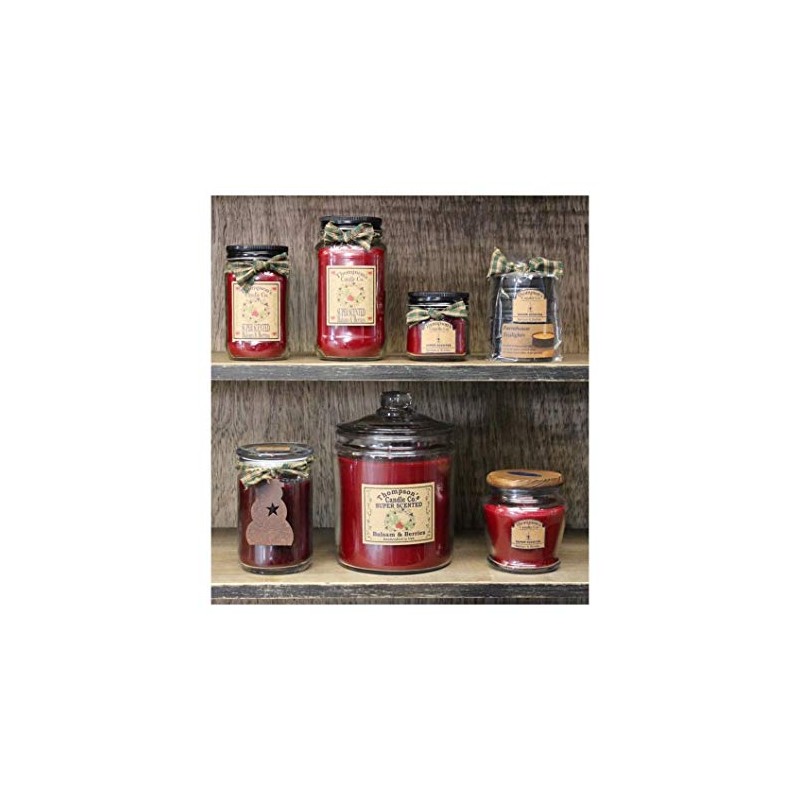 Thompson's Candle Co. Balsam & Berries Large Mason Jar Candle,