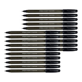DIGNO Tri-Mate Ballpoint Pens, BLACK, Medium Point (1.0mm), Pack of 20, Multipack, Triangular Grip, School Office Home Business Hospital Use