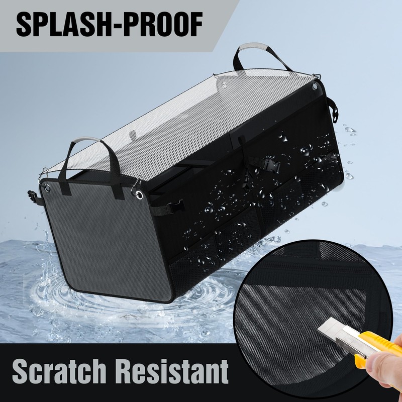 SugarFox Car Trunk Organizer for SUV - 63L+26L Modular Storage,