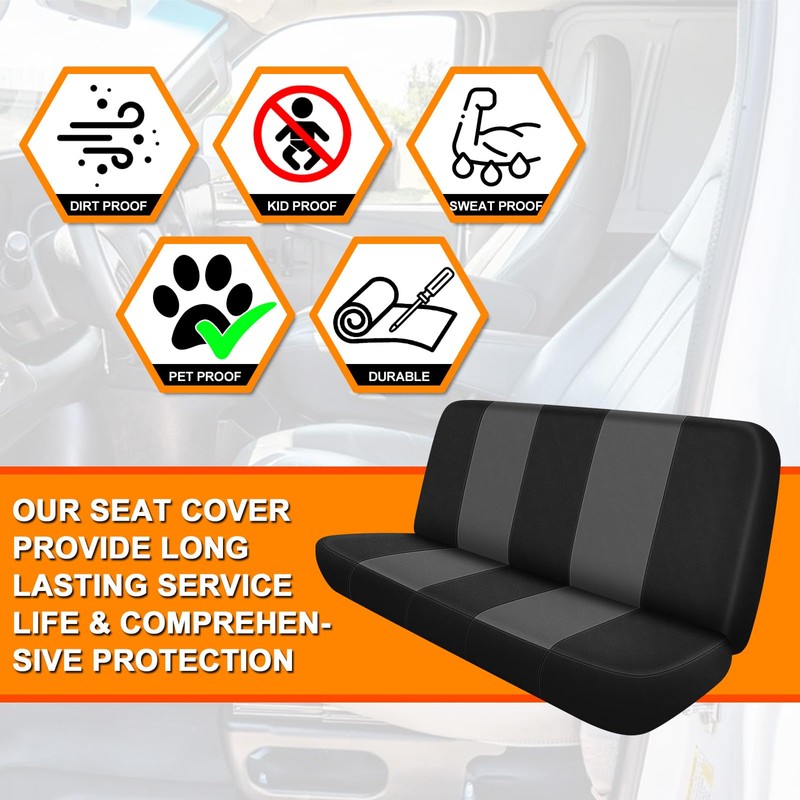 Kistrba Truck Seat Cover Compatible with 1973-1999 Chevy Full-Size Trucks,