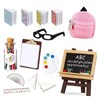 Simulation Miniature School Supplies School Bag Combo Set Dollhouse Miniature