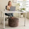 HIGOGOGO Pouf Stuffed Ottoman Round Modern Foam Filled Foot Rest