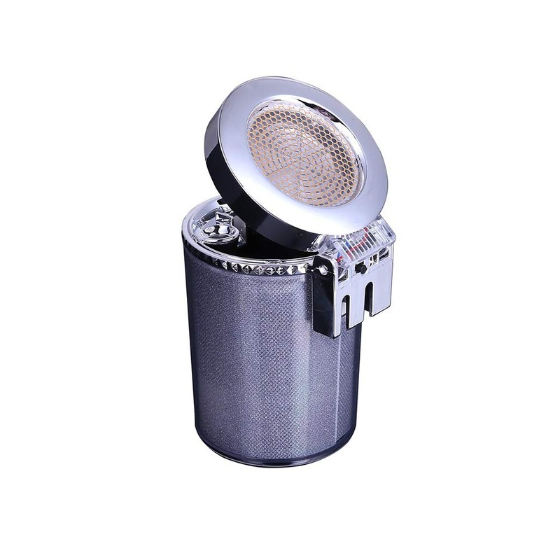 Juhon Cigar Ashtray with LED Light Container Smoke Cup Holder